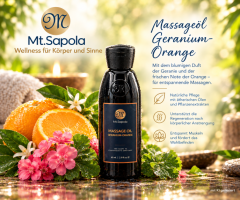 Mt.Sapola Massage Öl Geranium-Orange 65ml