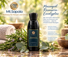Mt.Sapola Massageöl Rosmarin-Eucalyptus 65ml